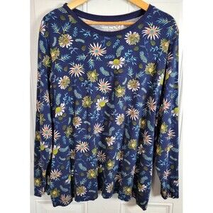 Lands' End Womens Plus Size Relaxed Fit Long Sleeve Top Size 2X